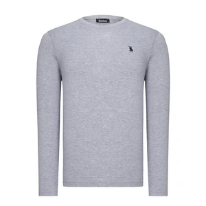 T8588 DEWBERRY BIKE COLLAR MEN'S SWEATSHIRT-ON GREY