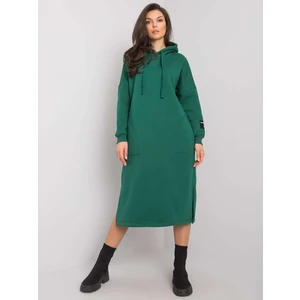 Dark green sweatshirt dress with pockets from Sheffield RUE PARIS