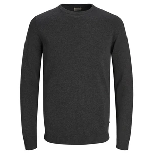 Jack&Jones Pánský svetr JJEBASIC 12137190 Dark Grey Melange S