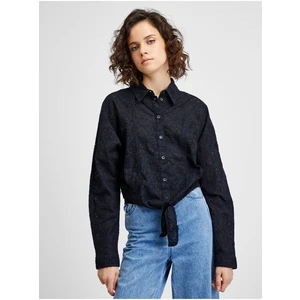 Black Women's Patterned Tie Shirt Guess - Women