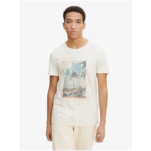 Cream Men's T-Shirt Tom Tailor Denim - Men's