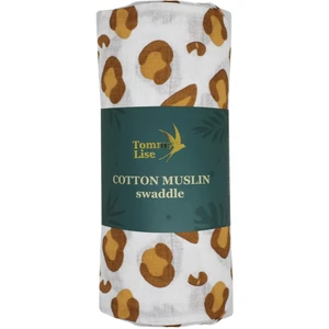 Tommy Lise Muslin Swaddle White Leopard bavlnená plienka 120x120 cm 1 ks