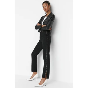 Női farmernadrág Trendyol TWOAW23JE00126/Black