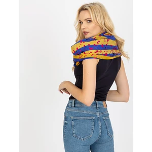 Yellow viscose neck scarf