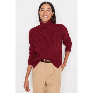 Trendyol Sweater - Burgundy - Regular fit