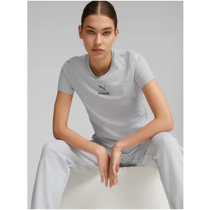 Light Grey Women's Sports T-Shirt Puma - Women
