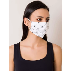 Opakovaně použitelná bílá ochranná maska vyrobená z bavlny