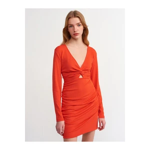 Dilvin Draped Dress Red