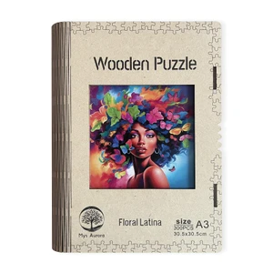 Dřevěné puzzle/Floral Latina A3