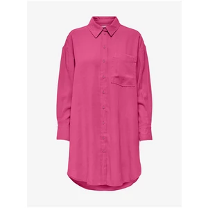 Dark Pink Long Shirt ONLY Corin-Aris - Women