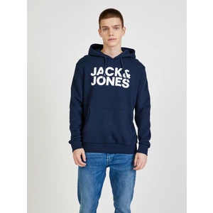 Tmavě modrá mikina Jack & Jones Corp - Pánské