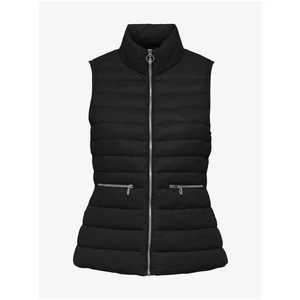 Black Women's Quilted Vest ONLY Madeline - Women