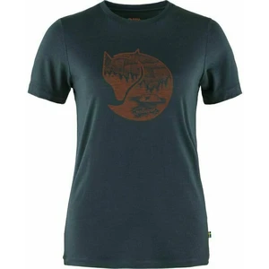 Fjällräven T-shirt outdoor W Abisko Wool Fox Pomegranate Red/Dark Navy M