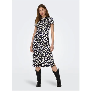 Cream-black women's patterned dress JDY Urba - Women