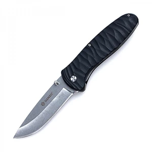 Zavírací nůž G6252 Ganzo® – Stříbrná čepel – Satin, Černá (Barva: Černá, Varianta: Stříbrná čepel – Satin)