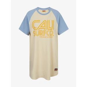 SuperDry Cali Surf Raglan Tshirt Dress Šaty Růžová