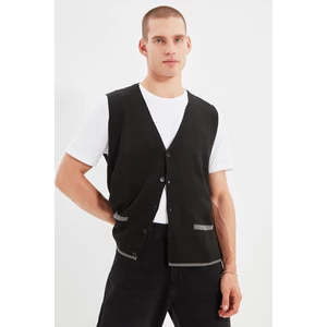 Trendyol Black Men's Slim Fit Pocket Waistcoat
