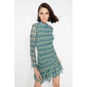 Trendyol Limited Edition Green Gippie Plaid Dress