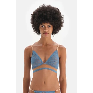 Dagi Crop Top - Blue - Plain