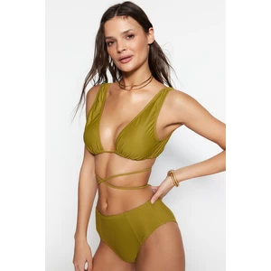 Trendyol Bikini Top - Green - Plain