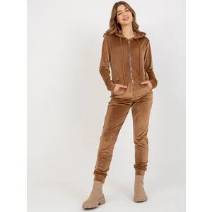 Women's velour set - brown
