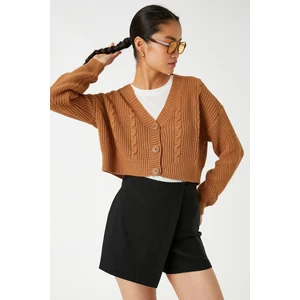 Koton Cardigan - Brown - Relaxed fit