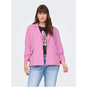 Pink Women's Jacket with Three-Quarter Sleeves ONLY CARMAKOMA Carolina D - Ladies