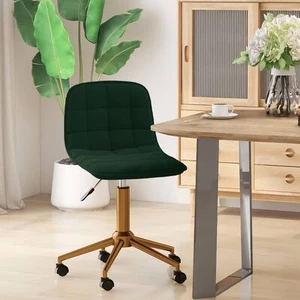 Otočná jídelní židle samet / kov Dekorhome Tmavě zelená,Otočná jídelní židle samet / kov Dekorhome Tmavě zelená