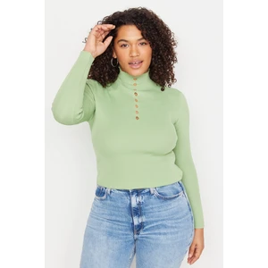 Trendyol Curve Plus Size Blouse - Green - Fitted