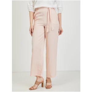 Light pink women's trousers with linen ORSAY - Ladies