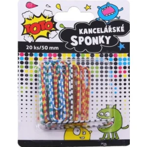 Wiky - TOTO Sponka kancelářská pruhovaná 20 ks, 50 mm