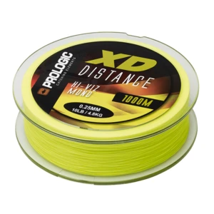 Prologic vlasec xd distance mono hi viz yellow 1000 m - průměr 0,25 mm / nosnost 4,8 kg