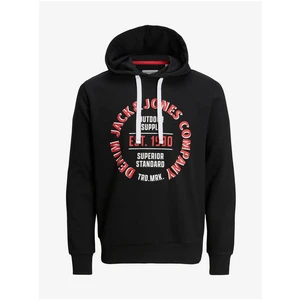 Black Mens Hoodie Jack & Jones Andy - Men