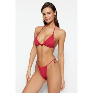 Trendyol Bikini Top - Burgundy - Plain