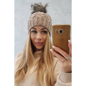 Čepice s fleecem Daria K217 tmavo béžová