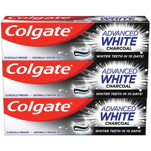 Colgate Advanced White bělicí zubní pasta s aktivním uhlím 3 ks