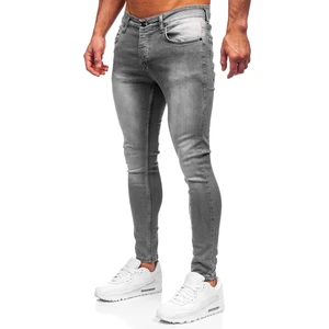 Šedé pánské džíny slim fit Bolf R926