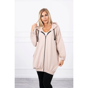 Sweatshirt with print "The world is yours" light beige