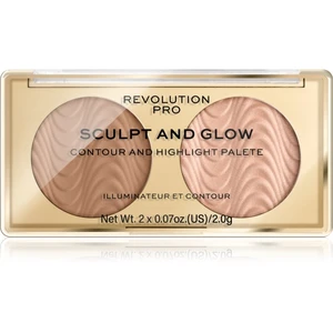 Revolution PRO Sculpt And Glow konturovací paletka odstín Desert Sky 2x2 g