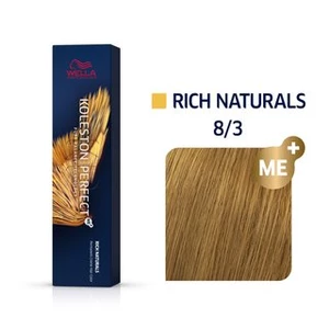 Wella Professionals Koleston Perfect ME+ Rich Naturals permanentní barva na vlasy odstín 8/3 60 ml