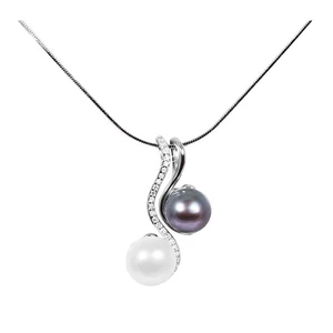 JwL Luxury Pearls Perlový náhrdelník 3v1 JL0540 (řetízek, přívěsek, přívěsek )