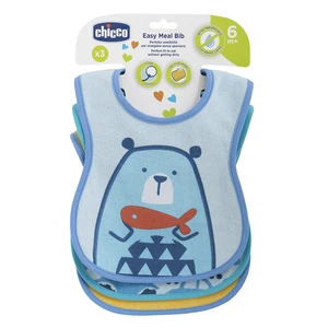 Chicco Bibs podbradníček 6m+ Boy 3 ks