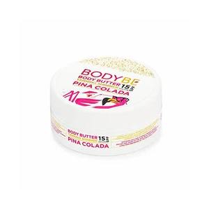 BODYBE Opalovací máslo se třpytivým efektem Piña Colada SPF 15 (Body Butter Tanning Shimmer) 150 ml