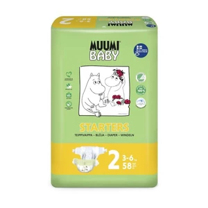 MUUMI Baby Mini 58 ks (3-6 kg) – jednorázové pleny
