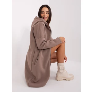 Dark beige basic sweatshirt Tina RUE PARIS