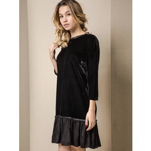 LEMONADE DRESS MADE OF VELVET BLACK