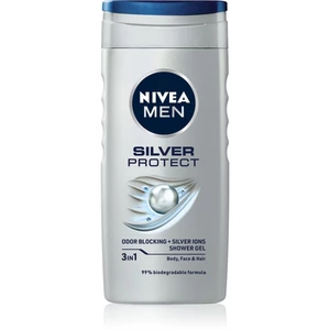 Nivea Men Silver Protect sprchový gel na tvář, tělo a vlasy 250 ml