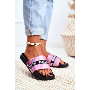 Women's Slides Big Star Pink Holo GG274008