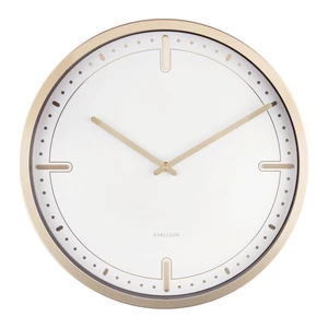 Biały zegar ścienny Karlsson Dots, ø 42 cm