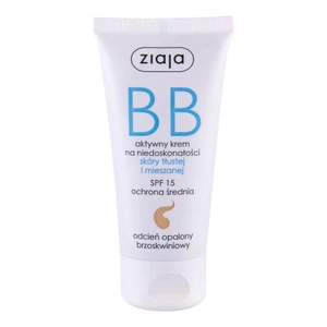 Ziaja BB Cream Oily and Mixed Skin SPF15 50 ml bb krém pre ženy Dark s ochranným faktorom SPF; Cruelty free; Vegan